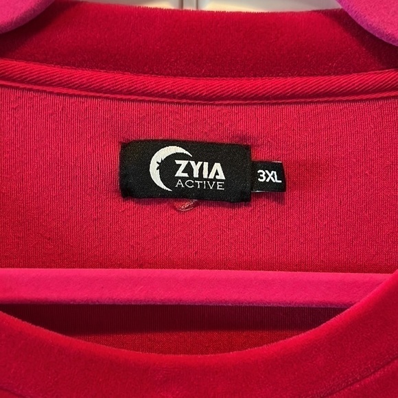 𝅺zyia plush soft sweatshirt raspberry hot pink 3XL lounge gym cozy snuggly - Picture 4 of 8